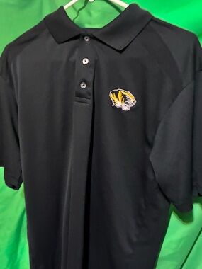 Men’s Missouri Tigers black polo US Medium